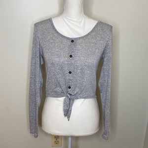 Light Gray Long Sleeve Top